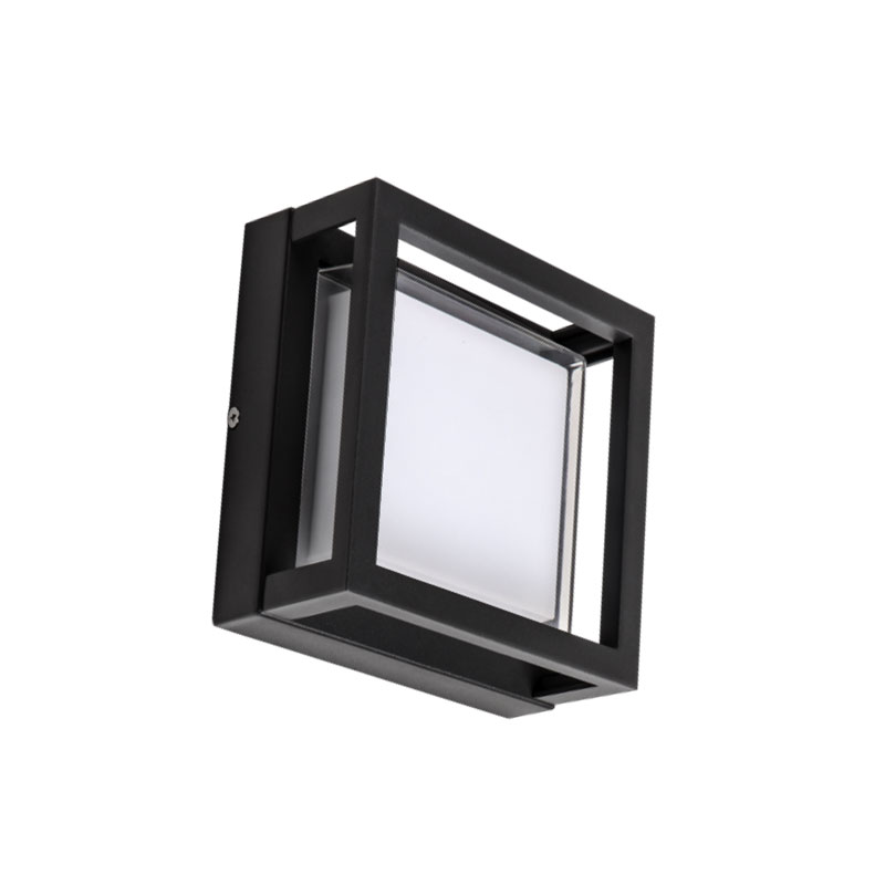 Applique Murale Carré Noir LED Extérieur PROLIGHT+ en Aluminium  12W I IP54