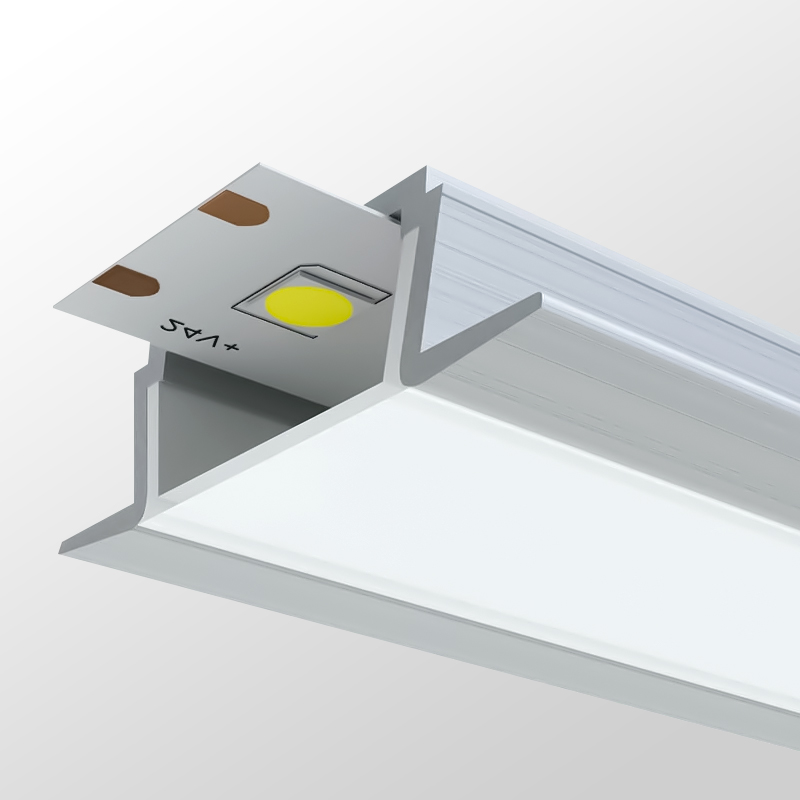 PROFILE ALUMINIUM APPARENT OU ENCASTRABLE 2M POUR RUBAN LED