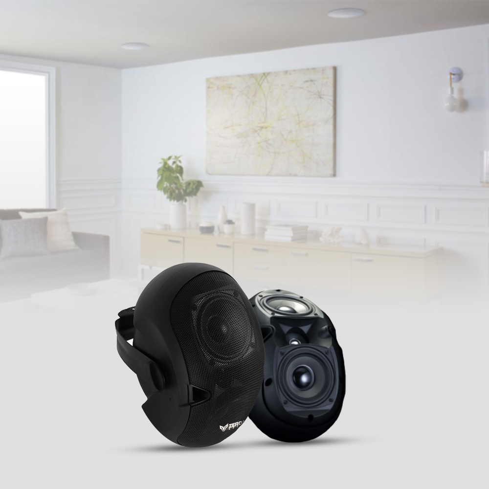 Haut Parleur Invisible 30W Woofer Double 4&quot; Pouces ZERDA