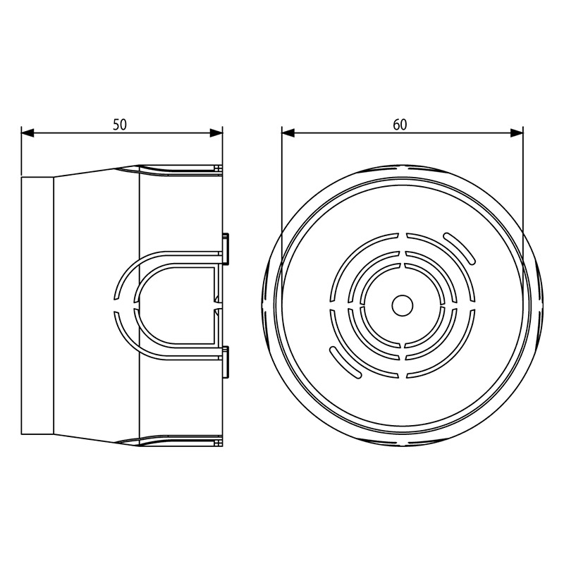 VIMAR Boîte d'Encastrement Ronde ø 60 mm pour Maçonnerie Bleu