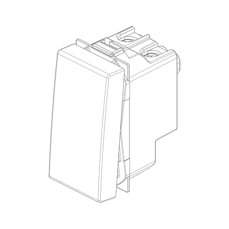 VIMAR Interrupteur 1P 16 AX 250 V~, blanc. Maxi 200 W pour lampes autoballastées