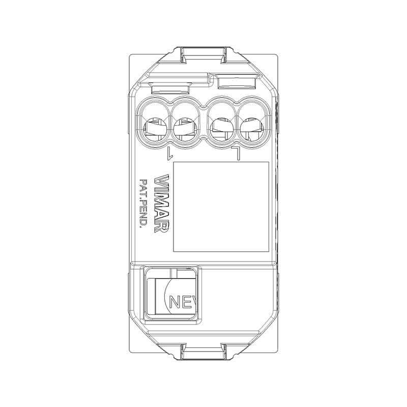 VIMAR Interrupteur 1P 16 AX 250 V~, blanc. Maxi 200 W pour lampes autoballastées