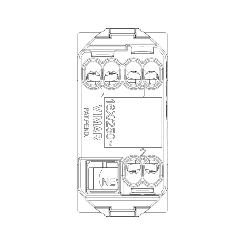 VIMAR Va-et-vient 1P 16 AX 250 V~, blanc. Maxi 200 W pour lampes autoballastées 