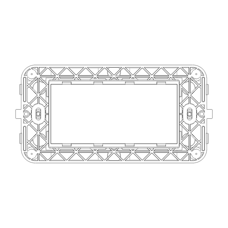 VIMAR Support de montage 4 modules, avec vis, pour boîtes d'encastrement 4 modules