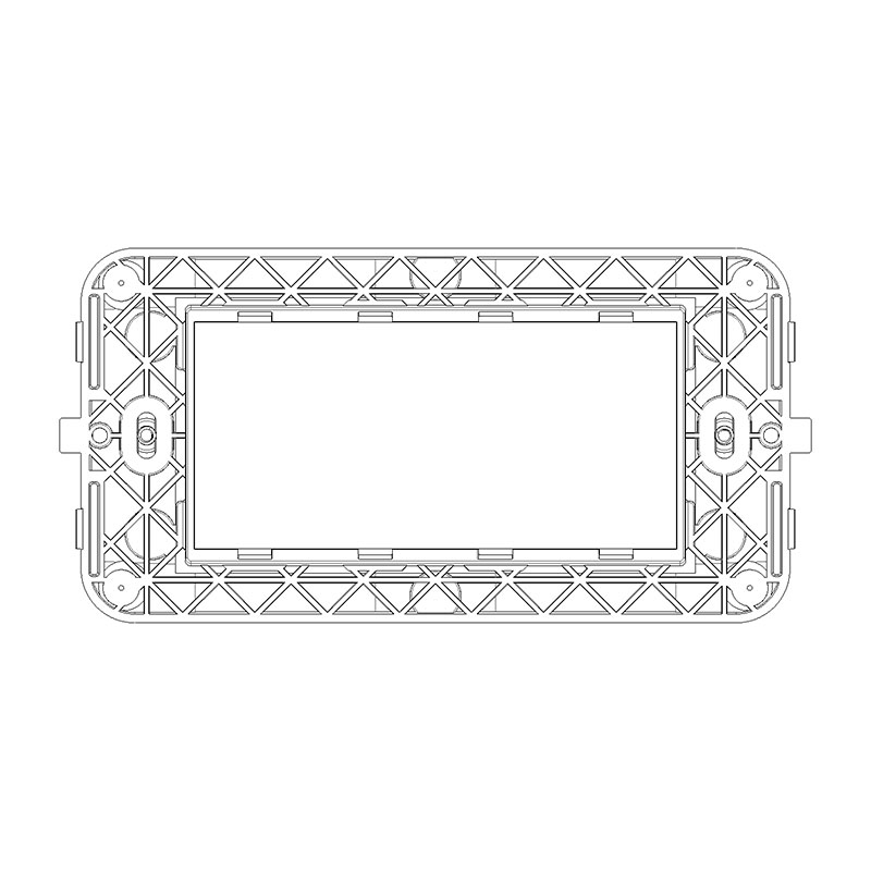 VIMAR Support de montage 4 modules, avec vis, pour boîtes d'encastrement 4 modules