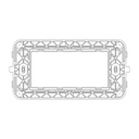 VIMAR Support de montage 4 modules, avec vis, pour boîtes d'encastrement 4 modules