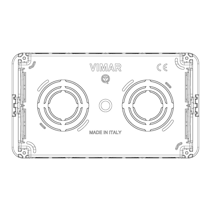 VIMAR Boîte d'encastrement rectangulaires 4 modules pour maçonnerie, azur