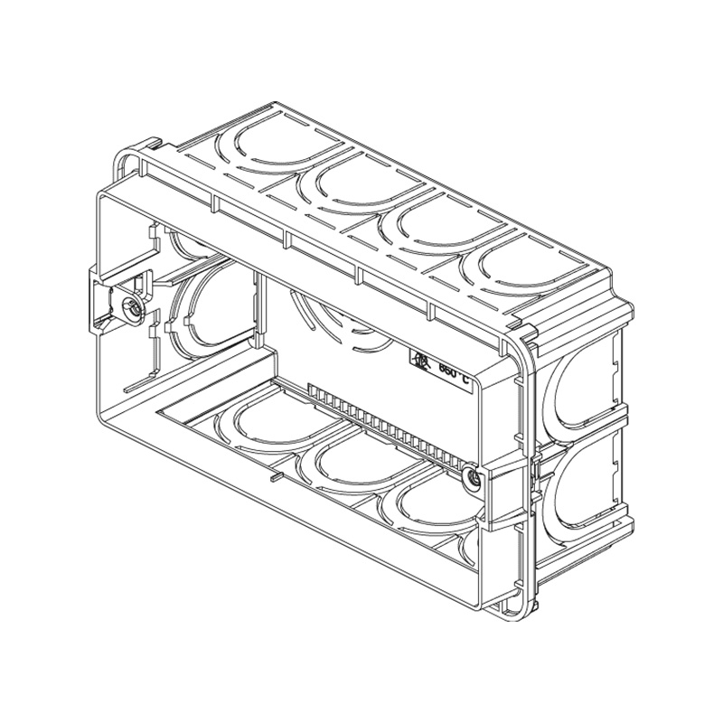 VIMAR Boîte d'encastrement rectangulaires 4 modules pour maçonnerie, azur