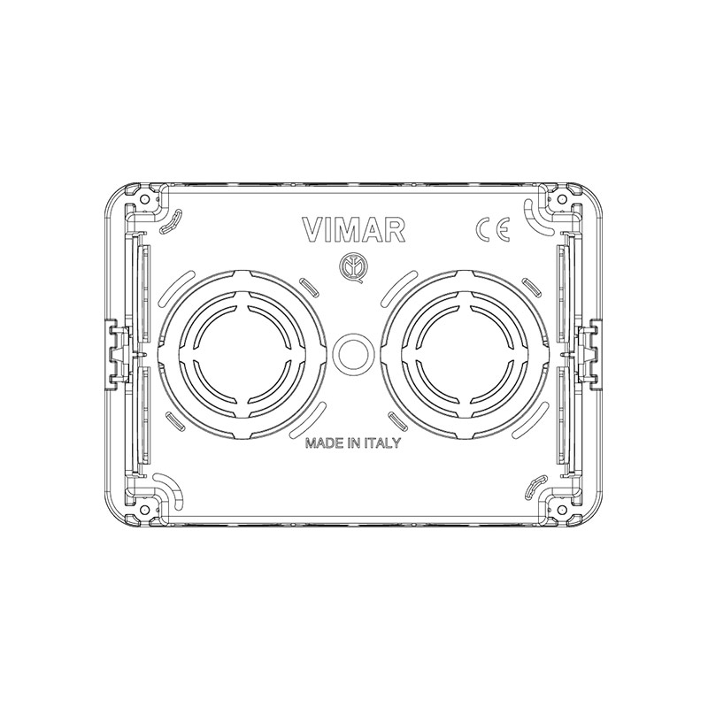 VIMAR Boîte d'encastrement rectangulaires 3 modules pour maçonnerie, azur