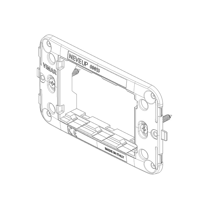 VIMAR Support de montage 3 modules, avec vis, pour boîtes d'encastrement 3 modules