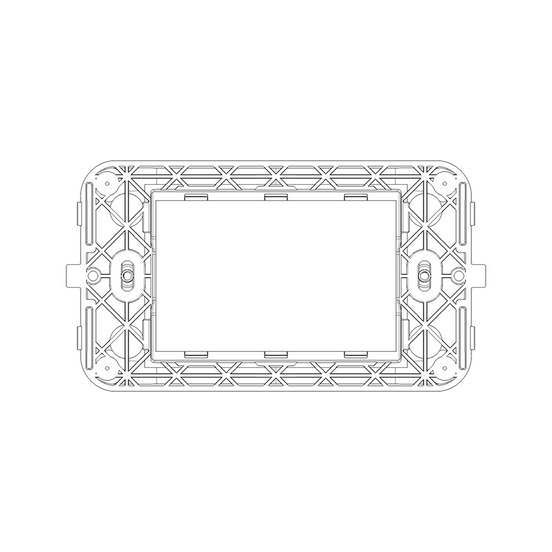 VIMAR Support de montage 3 modules, avec vis, pour boîtes d'encastrement 3 modules