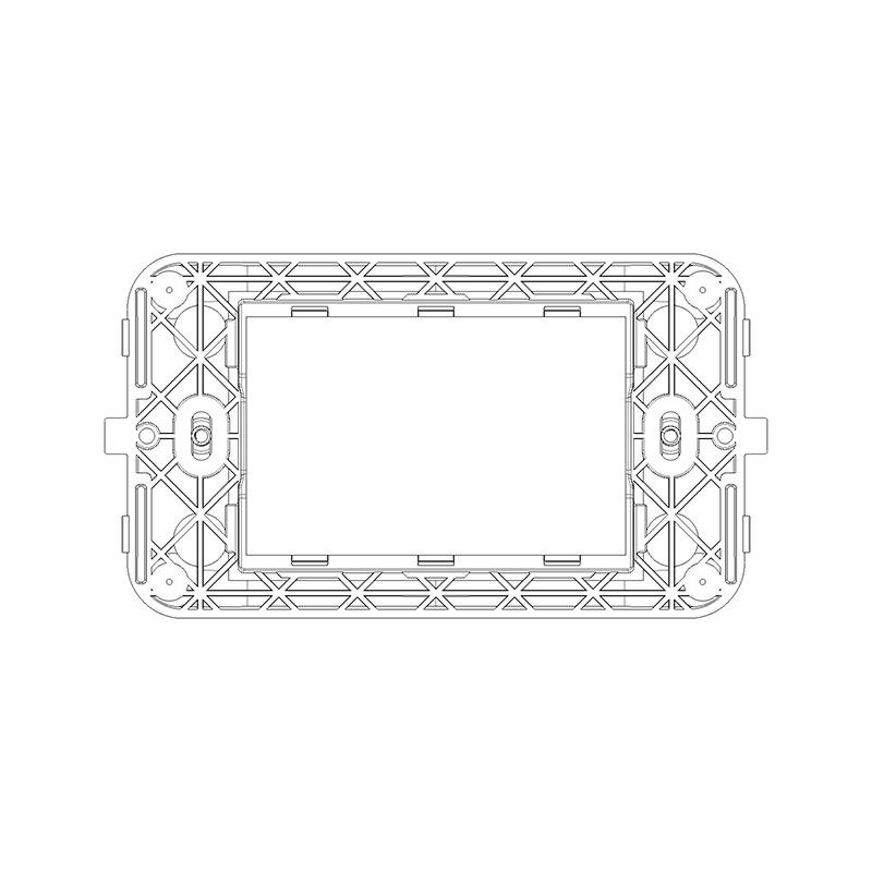 VIMAR Support de montage 3 modules, avec vis, pour boîtes d'encastrement 3 modules