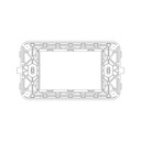 VIMAR Support de montage 3 modules, avec vis, pour boîtes d'encastrement 3 modules