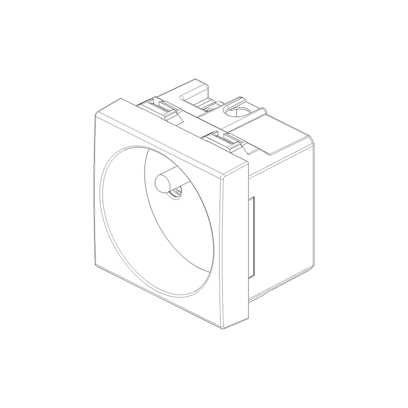 VIMAR Prise SICURY 2P+T 16 A 250 V~, standard français, blanc - 2 modules