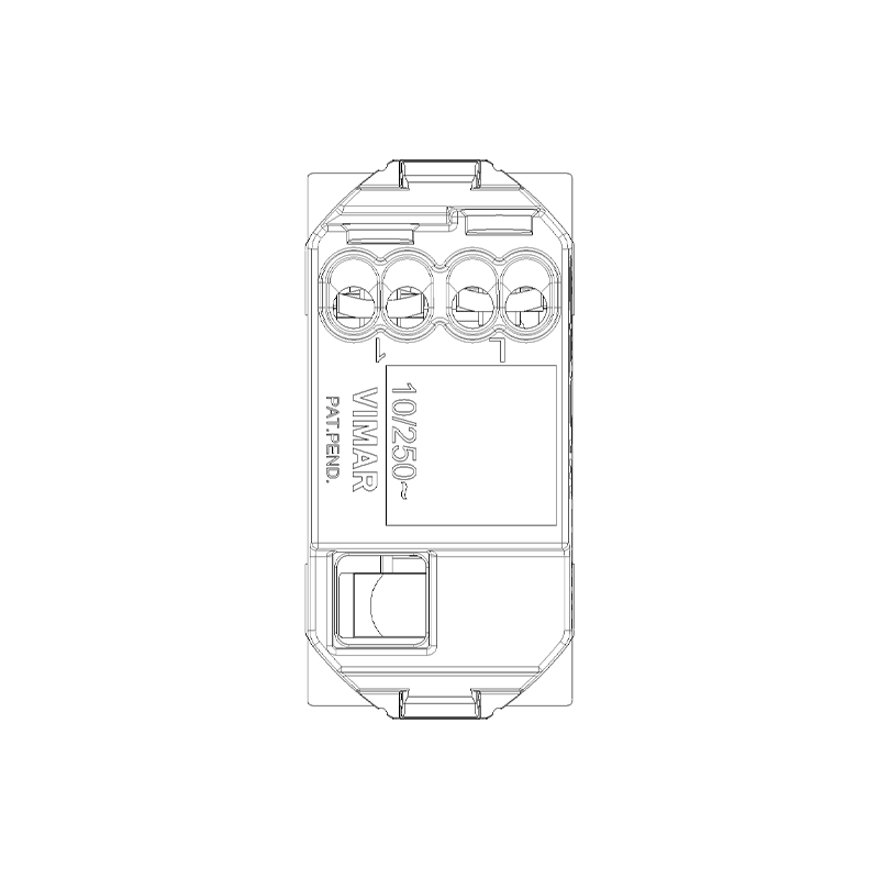 VIMAR Mécanisme poussoir 1P NO 10 A 250 V~, avec voyant blanc, à compléter avec touche 1-2 modules