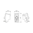 VIMAR Mécanisme poussoir 1P NO 10 A 250 V~, avec voyant blanc, à compléter avec touche 1-2 modules