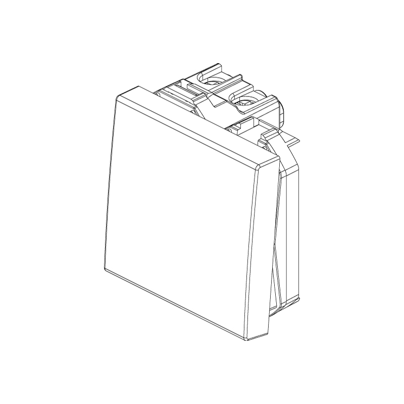 VIMAR Interrupteur 1P 16 AX 250 V~, blanc - 2 modules. Maxi 200 W pour lampes autoballastées