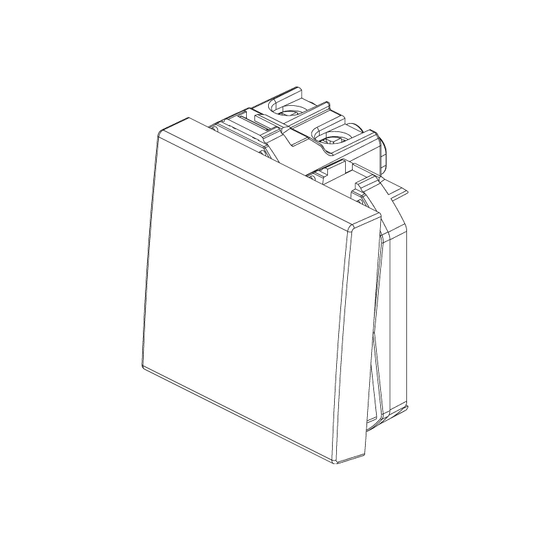 VIMAR Poussoir 1P NO 10 A 250 V~, blanc - 2 modules