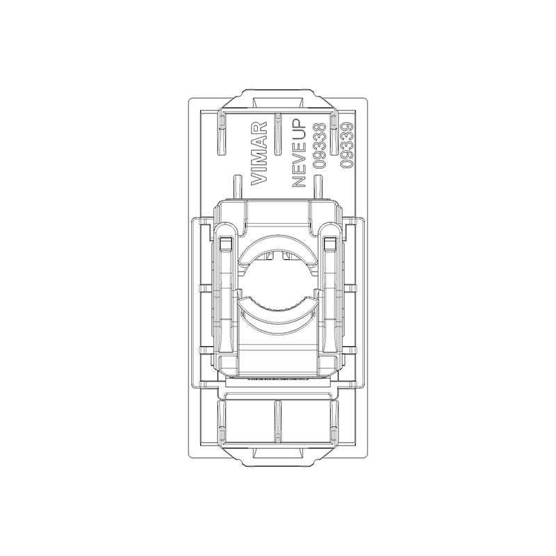 VIMAR Prise RJ45 avec connecteur Netsafe Cat. 6, blindée, câblage universel T568A/B, 8 contacts, bornes autodénudantes sans outil, blanc