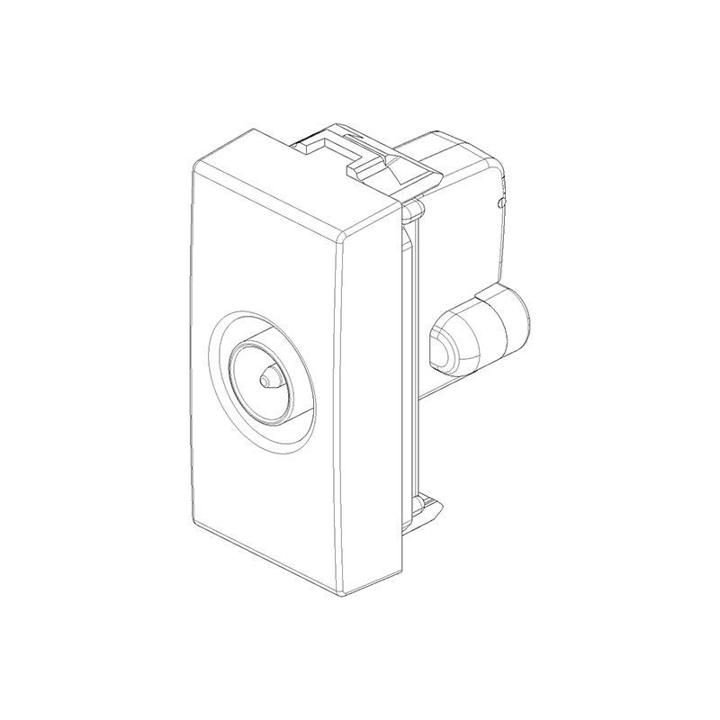 VIMAR TV-RD-SAT single conn.male outlet white