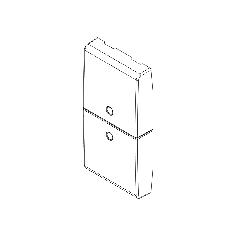 VIMAR Deux demi-touches interchangeables neutres à personnaliser, 1 module, blanc