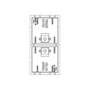 VIMAR Deux demi-touches interchangeables neutres à personnaliser, 1 module, blanc