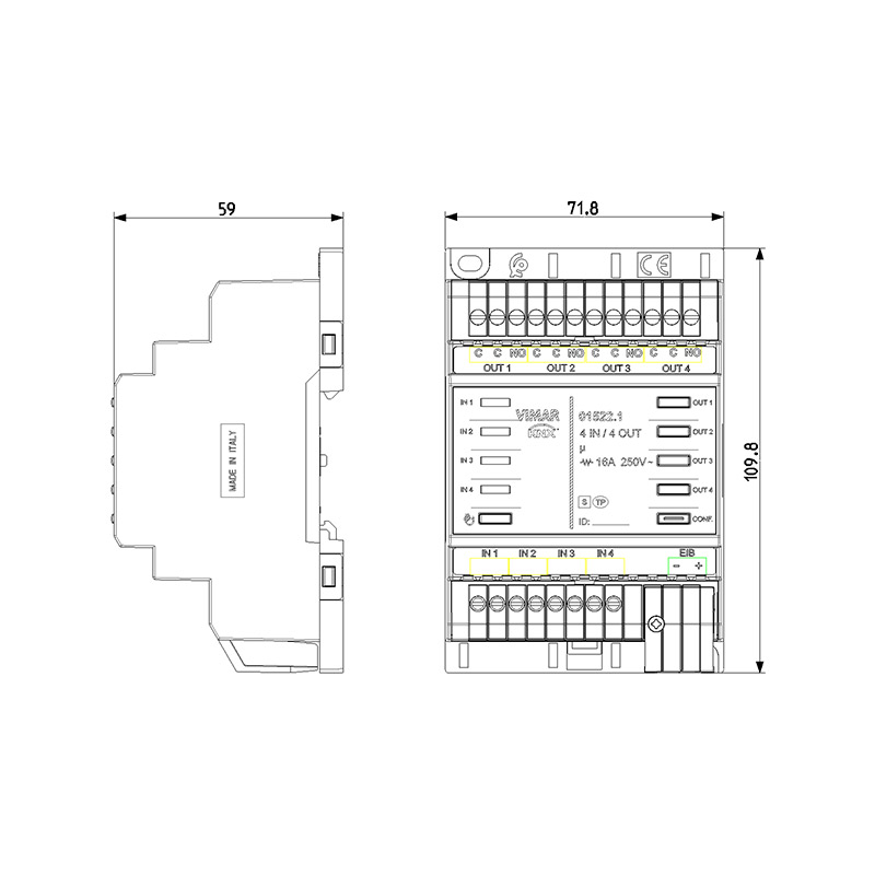 VIMAR Dispositif 4 entrées/4sorties KNX