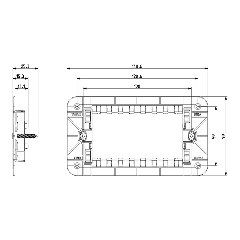 VIMAR Interrupteur 1P 16 AX 250 V~, blanc. Maxi 200 W pour lampes autoballastées