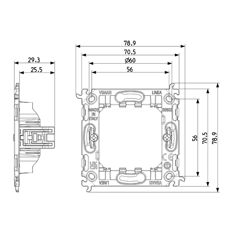 VIMAR Interrupteur 1P 16 AX 250 V~, blanc. Maxi 200 W pour lampes autoballastées