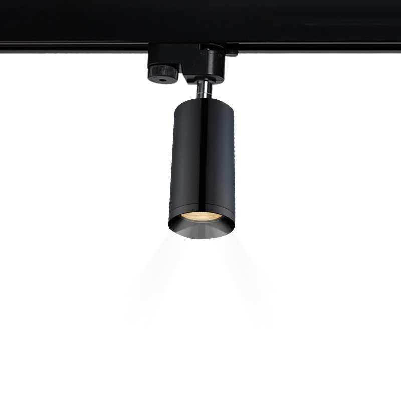 Support de Spot Rond Orientable  Blanc et Chrome Foncé sans cadre  PROLIGHT+ en aluminium pour  ampoule GU10  I 12V I IP20