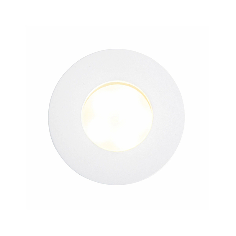 Couvercle Rond Blanc Sable en Aluminium pour Spot Encastré Etanche Prolight+