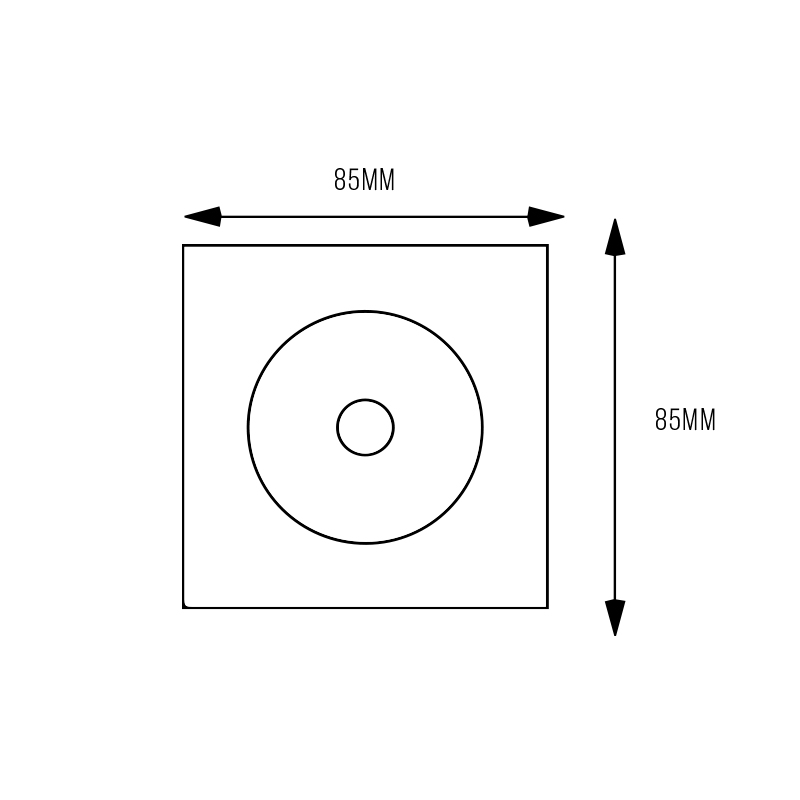 Support de Spot Blanc Sable Carré Etanche Encastrable Prolight+ IP65