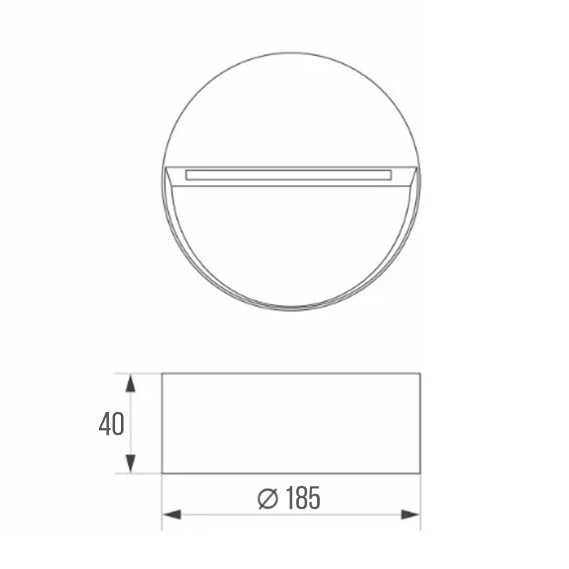 Spot LED Contremarche Etanche Noir PROLIGHT+  6W IP65