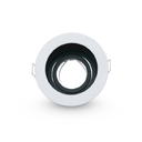 Support de Spot Rond Orientable Noir et blanc PROLIGHT+ en aluminium pour ampoule  GU10 / 12V / IP20