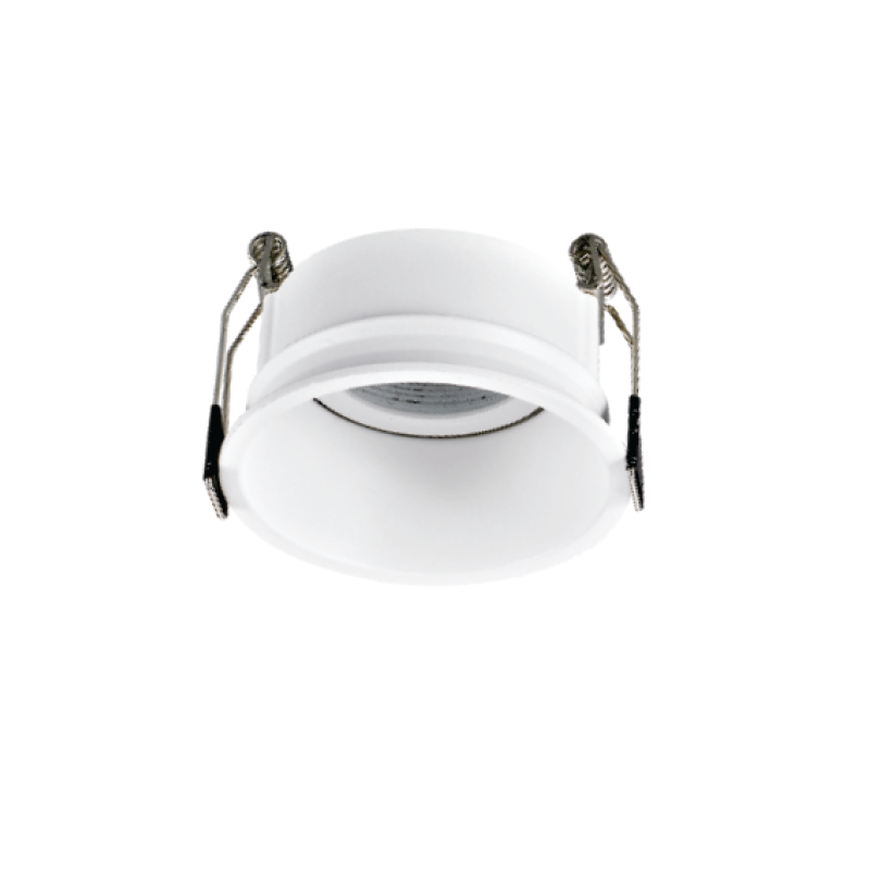 Support de Spot Rond Orientable Blanc PROLIGHT+ en aluminum pour ampoule GU10 I 220V I 12V I IP20