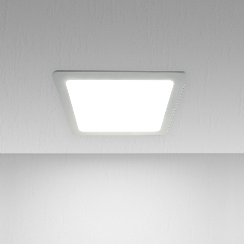 recessed square fixed Prolight+ spot holder compatiblr with a GU10  led bulb