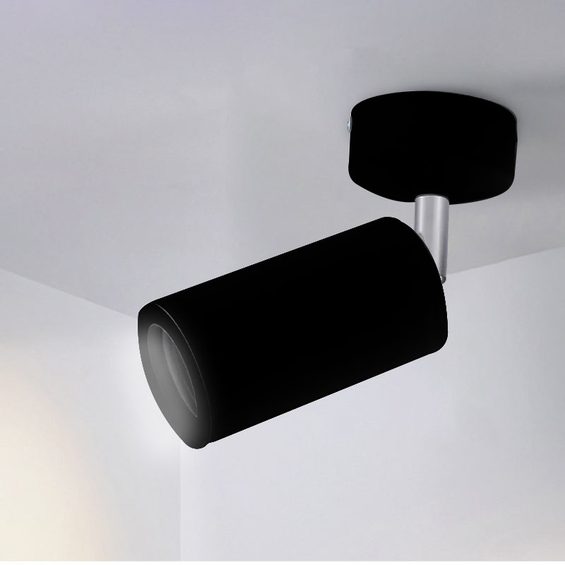 Plafonnier en Saillie modern  pour éclairage  intérieur compatible avec ampoule GU10  disponible en noir