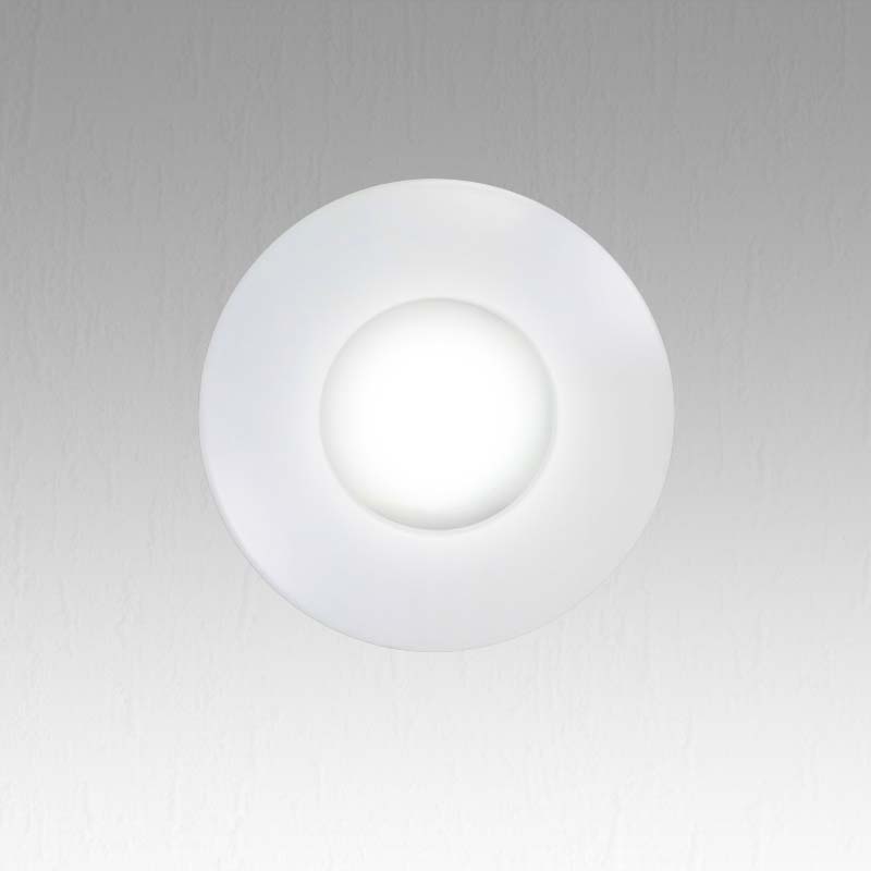 white anti fog recessed round spotlight holder for kitchen and bathrooms