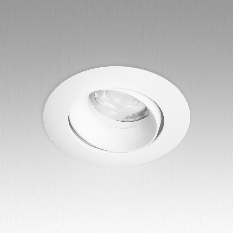 Round spot fitting compatible with lamp LED GU10 