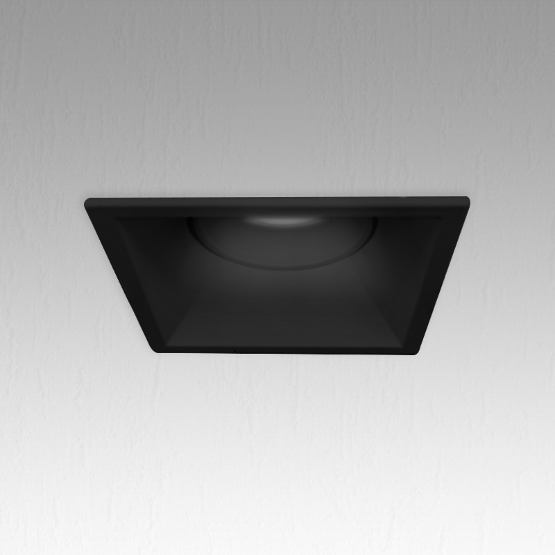 black recessed  spot holder compatible with a GU10 led bulb