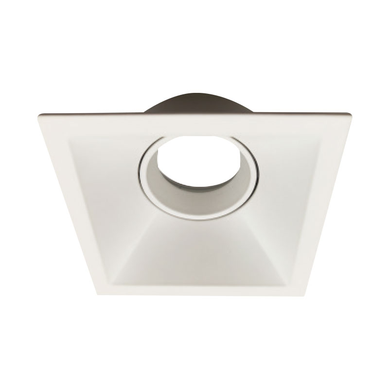 white recessed  spot holder compatible with a GU10 led bulb