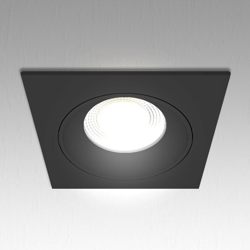 Black and Dark Chrome Adjustable Round Spot Holder to be compatible with GU10 bulbs