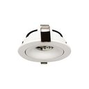 Support de Spot Rond Orientable Blanc  PROLIGHT+ en aluminum pour  ampoule GU10 /  12V / IP20 