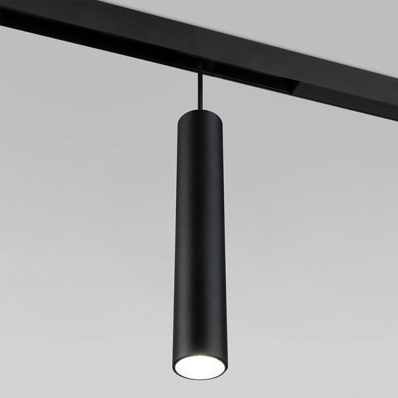 black suspended magnetic track light  luminaire 