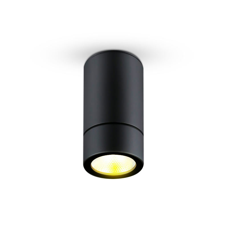 Spot led Noir Etanche apparent en aluminium avec une lampe LED E27 / MAX.24W / IP65