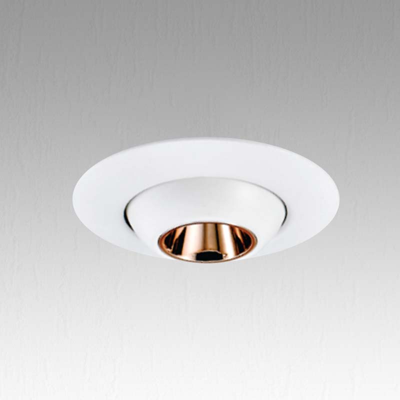 White and Gold Orientable Recessed  3 W Spotlight