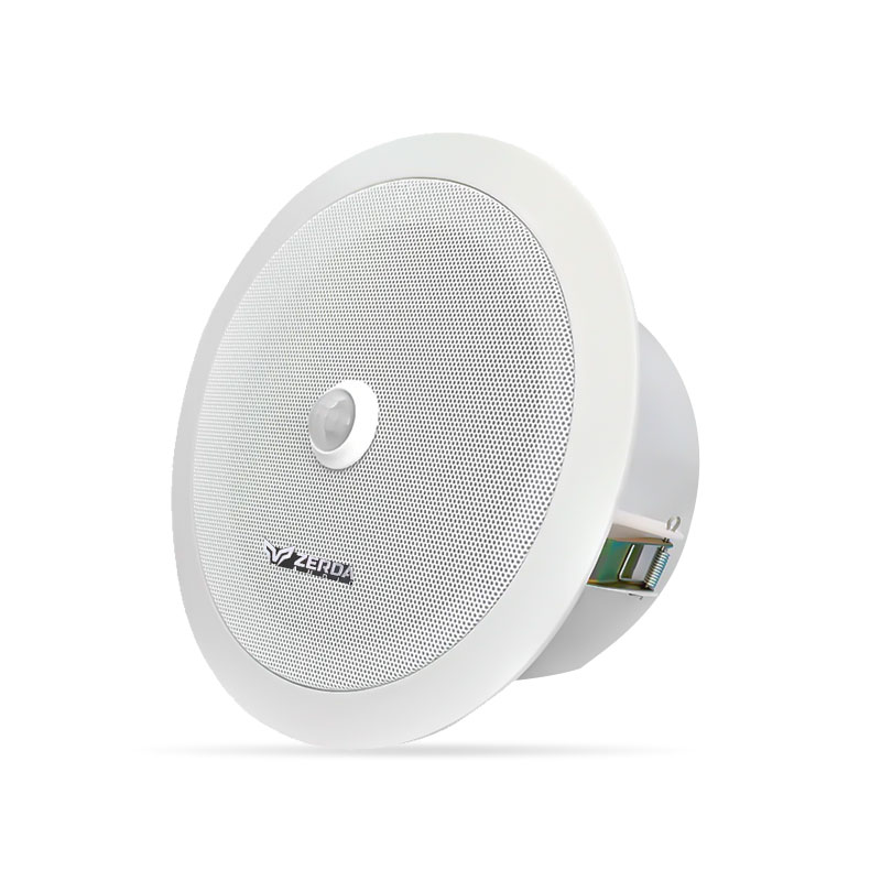 Ceiling Speaker with 8 Inch Woofer, Rated Power 1.25W/2.5W/5W/10W/20W/8Ω / the impedance of speakers 8Ohms/ frequency response of 90Hz--20KHz/ and a sensitivity of 90 dB.