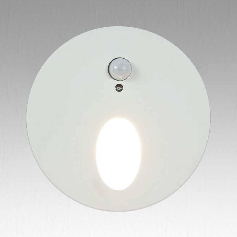 Spot Contremarche LED Blanc Carré Intérieur avec détecteur de mouvement, de puissance 1W/ 85-265V/50Hz / Indice de protection IP45.