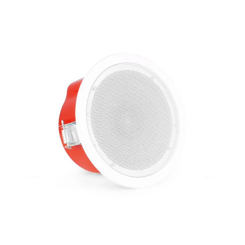 Ceiling speaker with 3W power, 8 ohm impedance/ frequency response of 150Hz-16KHz/ and 92dB sensitivity.