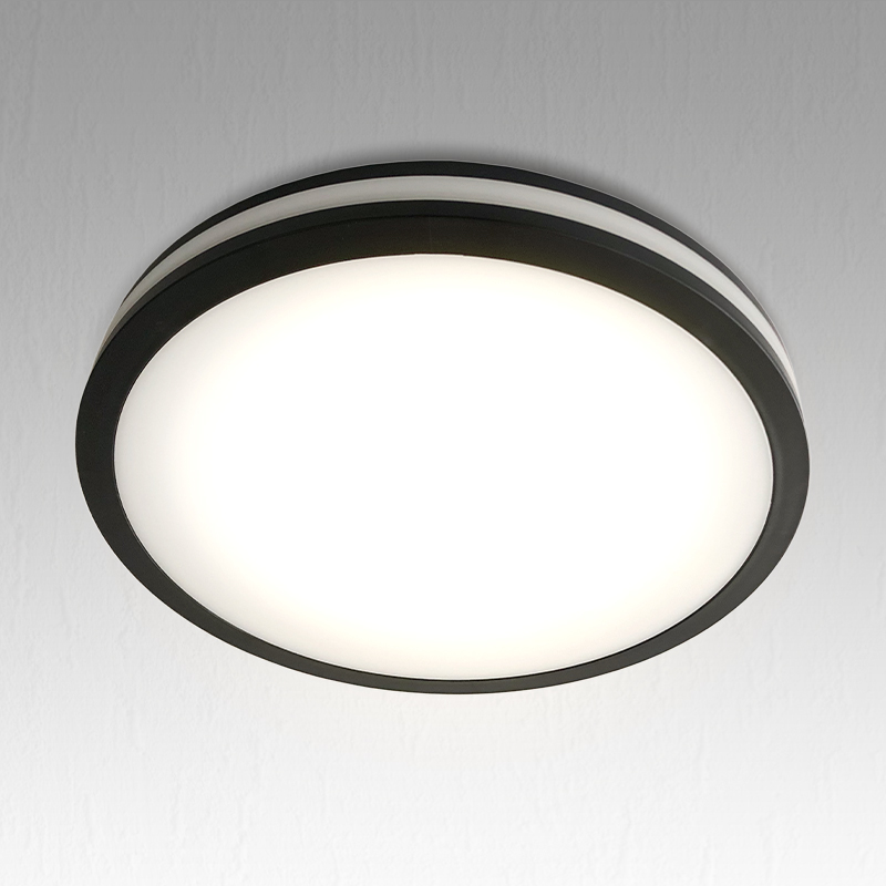 TRI-PROOF Black Round Ceiling Lamp 3000K-4000K-6500K  all in one